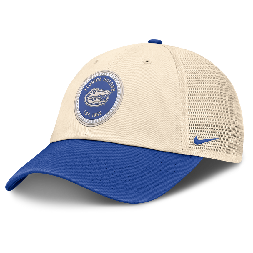 Men's Florida Gators Nike Club Primetime Unstructured Trucker Cap-Natural - Pro Jersey Sports