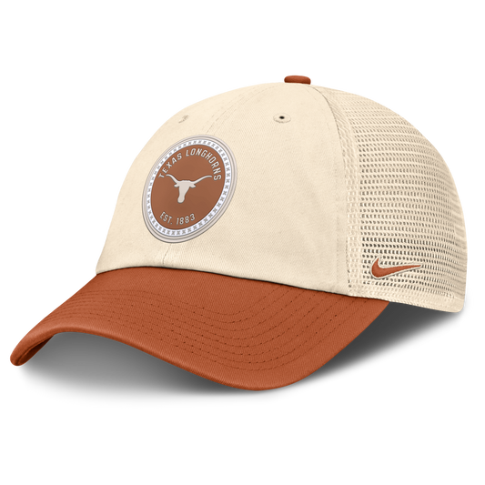 Men's Texas Longhorns Nike Club Primetime Unstructured Trucker Cap-Natural - Pro Jersey Sports