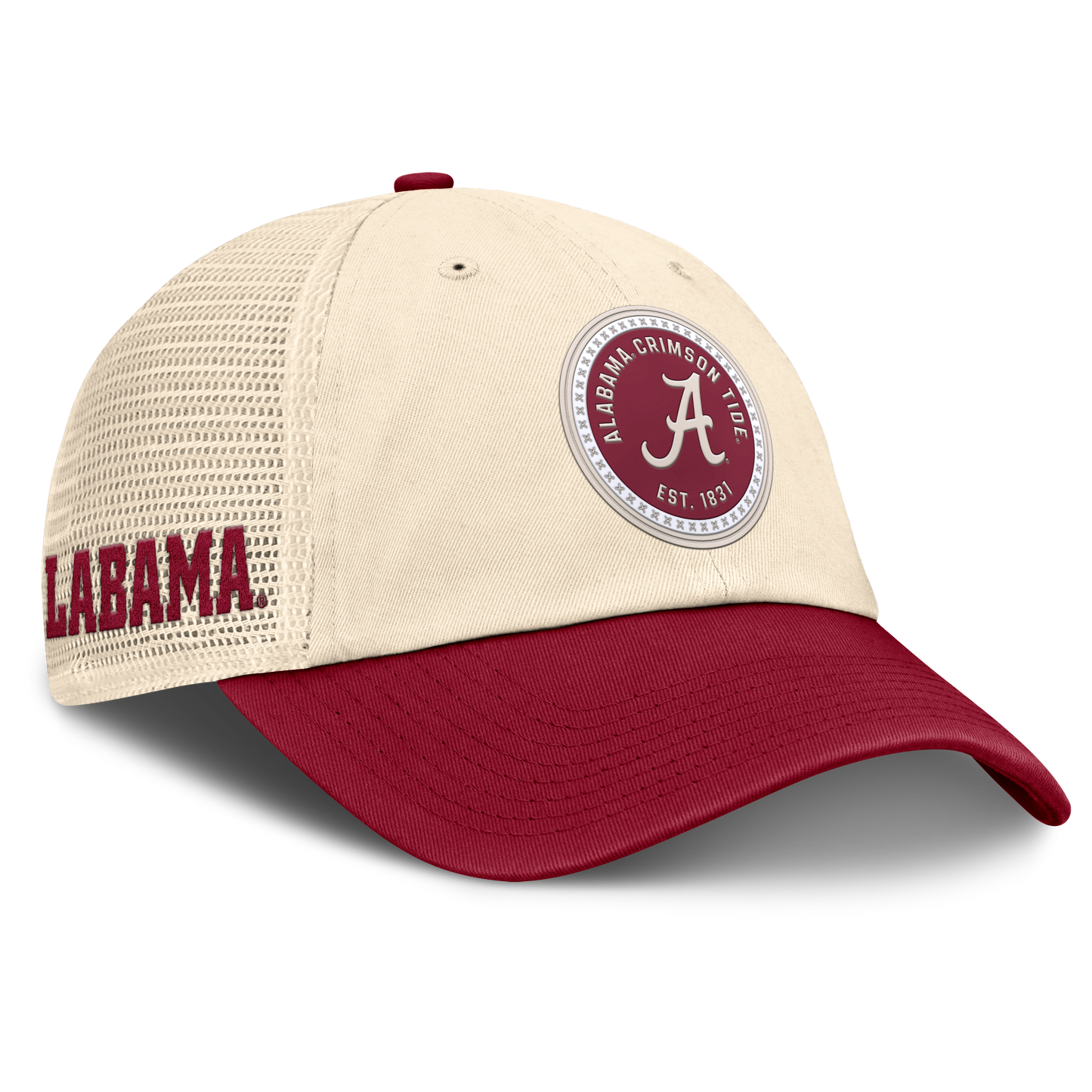 Men's Alabama Crimson Tide Nike Club Primetime Unstructured Trucker Cap-Natural - Pro Jersey Sports