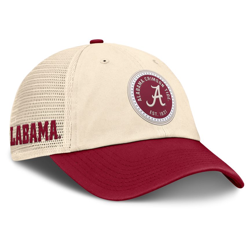Men's Alabama Crimson Tide Nike Club Primetime Unstructured Trucker Cap-Natural - Pro Jersey Sports