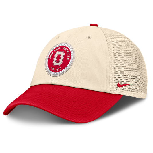 Men's Ohio State Buckeyes Nike Club Primetime Unstructured Trucker Cap-Natural - Pro Jersey Sports