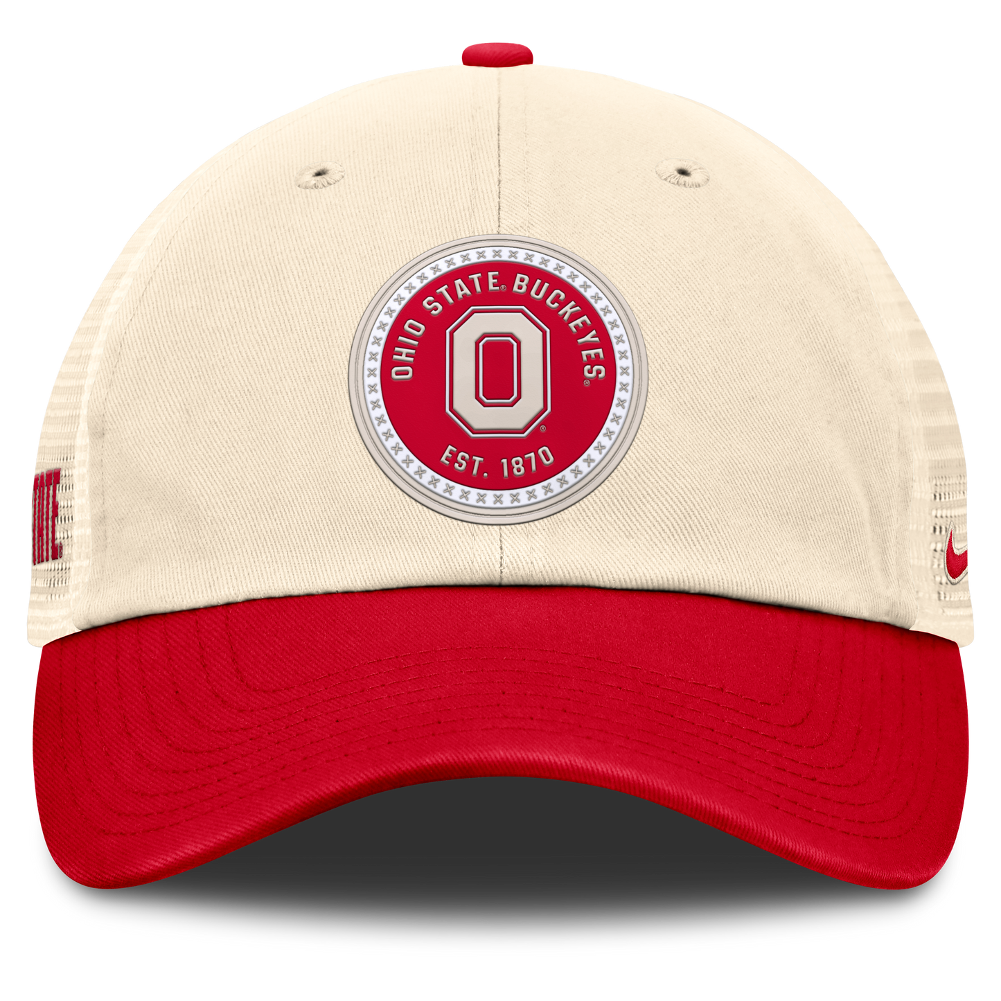 Men's Ohio State Buckeyes Nike Club Primetime Unstructured Trucker Cap-Natural - Pro Jersey Sports