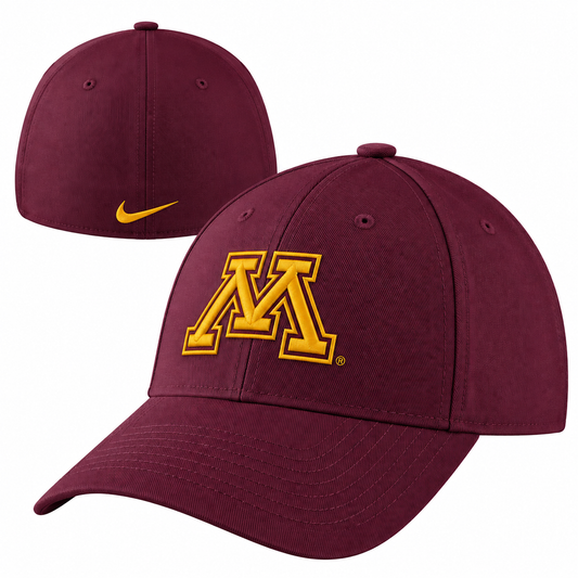 NCAA Minnesota Golden Gophers Adult Maroon Swoosh Flex Hat By Nike