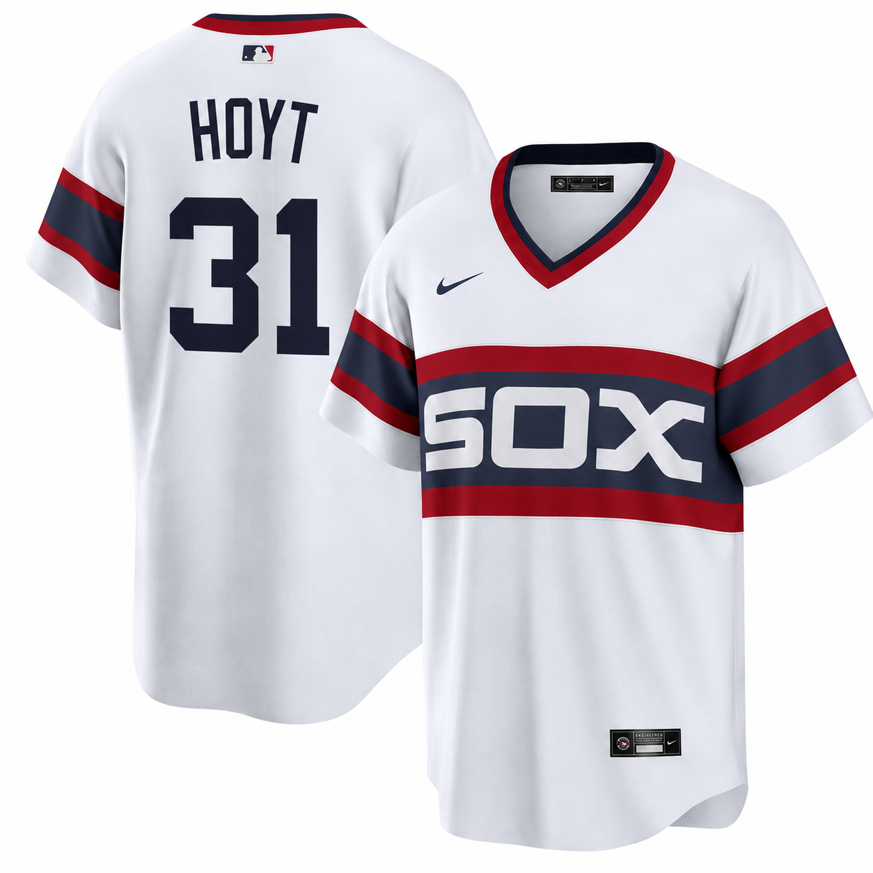 NIKE Men's Lamarr Hoyt Chicago White Sox Sunday 1983 Alternate White Premium Twill Replica Jersey