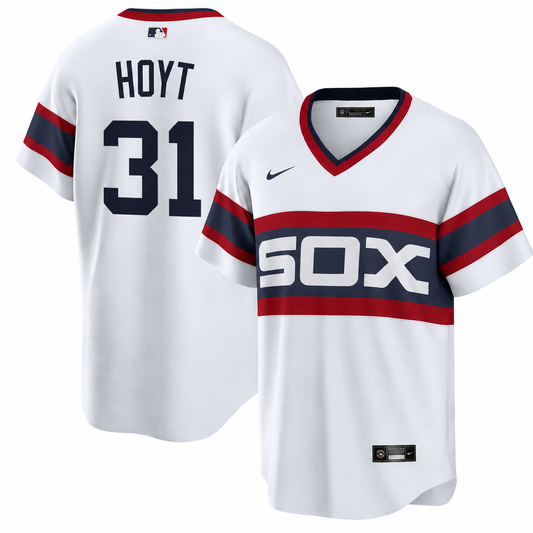 NIKE Men's Lamarr Hoyt Chicago White Sox Sunday 1983 Alternate White Premium Twill Replica Jersey