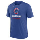 Men's Chicago Cubs Nike Heather Royal Logo Tri-Blend T-Shirt - Pro Jersey Sports