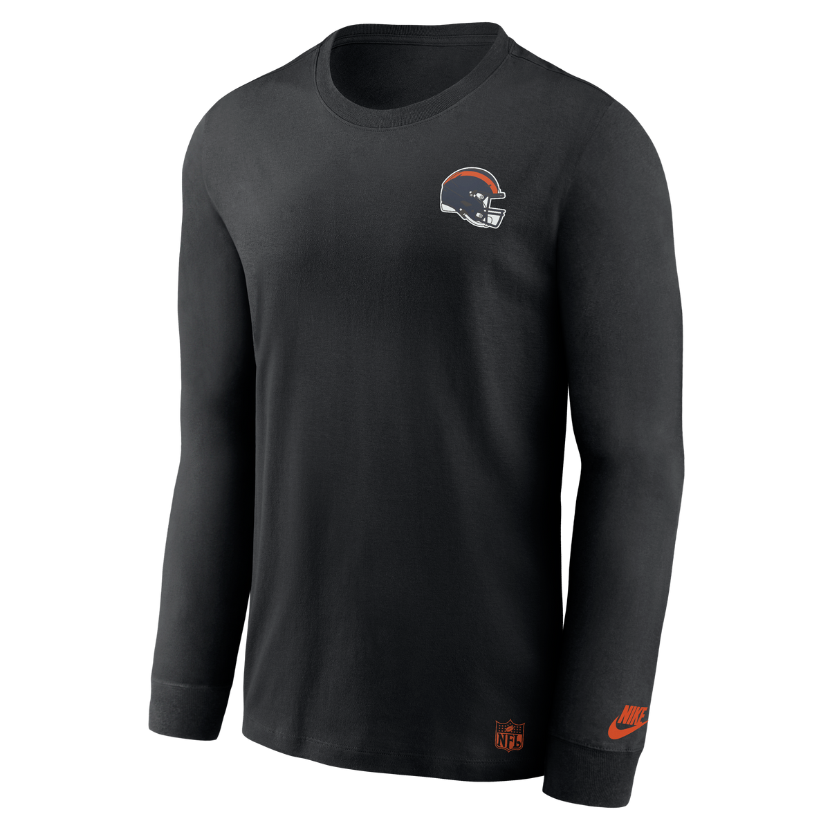 Mens Chicago Bears Nike Black Double Reverse Long Sleeve Tee
