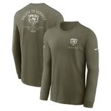 Men's Nike Chicago Bears 2025 Salute To Service Olive Green Long Sleeve T-Shirt - Pro Jersey Sports