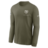 Men's Nike Chicago Bears 2025 Salute To Service Olive Green Long Sleeve T-Shirt - Pro Jersey Sports
