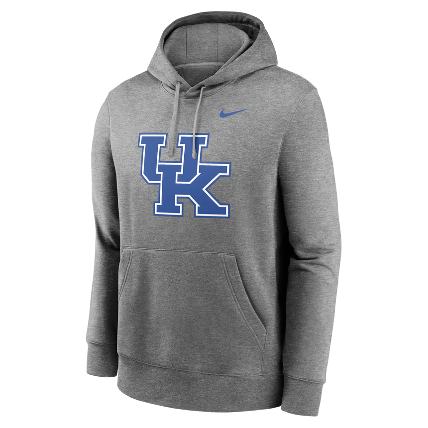 Men's Kentucky Wildcats Nike Gray Primary Logo Fleece Hoodie - Pro Jersey Sports