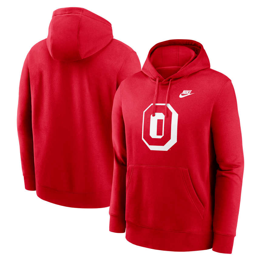Men's Ohio State Buckeyes Nike Scarlet Legacy Primary Logo Fleece Hoodie - Pro Jersey Sports