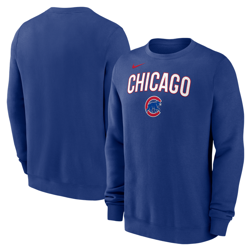 Men's Chicago Cubs Nike Royal Blue Crewneck Sweatshirt - Pro Jersey Sports