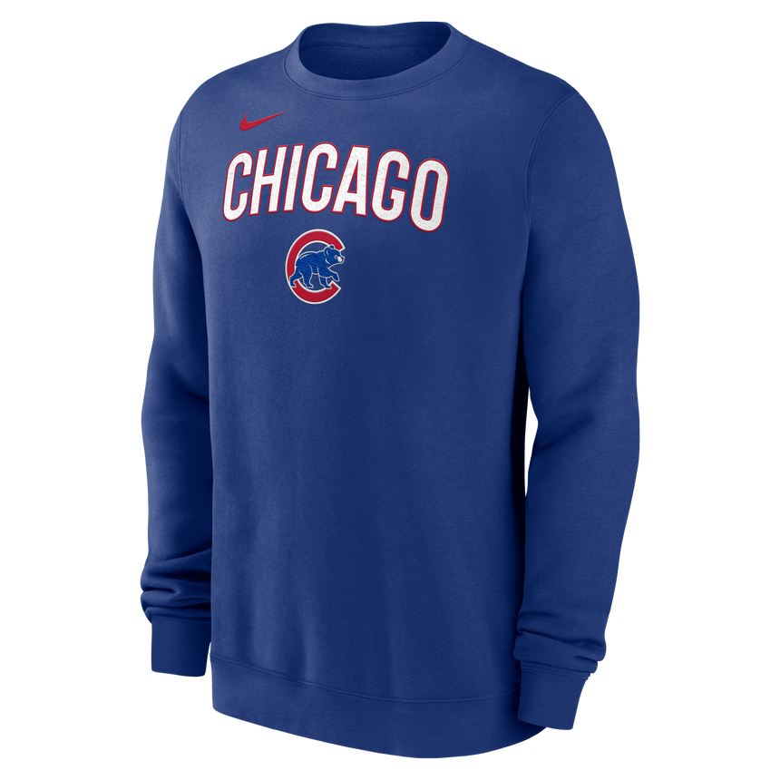 Men's Chicago Cubs Nike Royal Blue Crewneck Sweatshirt - Pro Jersey Sports