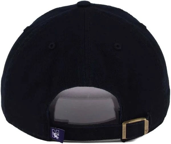 Northwestern Wildcats Black Cleanup Adjustable Hat By '47 brand - Pro Jersey Sports