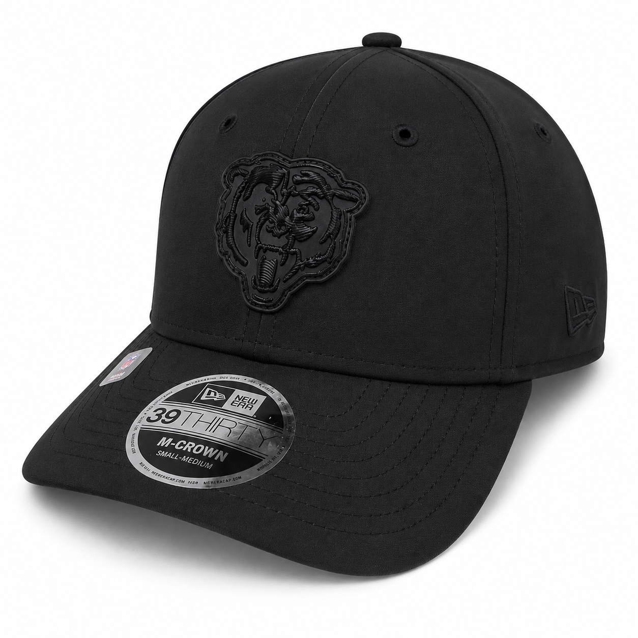 New Era Adult Chicago Bears NFL 2026 Black Sideline 39Thirty M-Crown Stretch Fit Hat