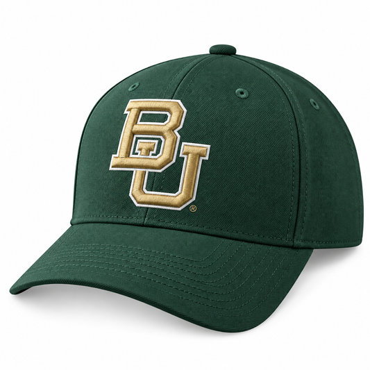 Nike Men's Baylor Bears Green Dri-FIT Swoosh Flex Performance Hat