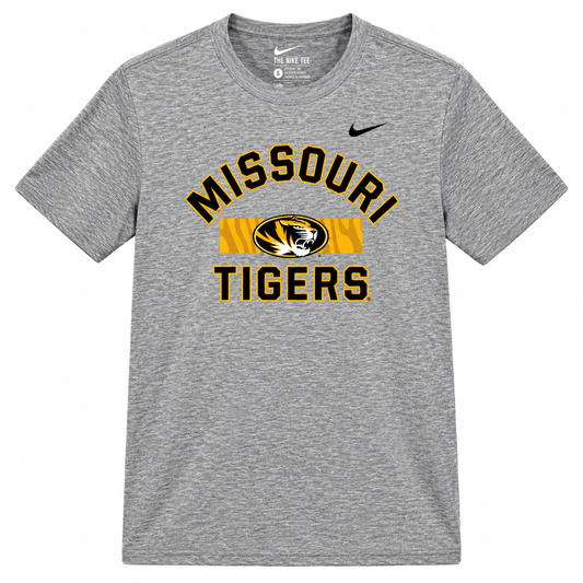 Nike Men's Missouri Tigers Team Logo Stripe Cotton Short-Sleeve T-Shirt