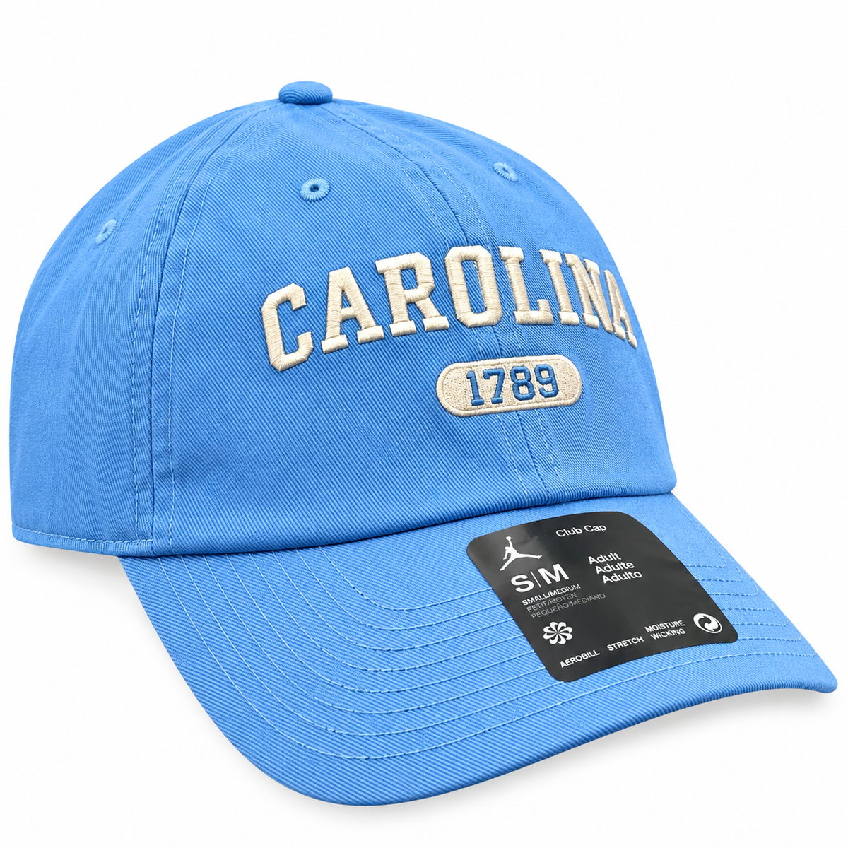 North Carolina Tar Heels Nike Club Carolina Blue Unstructured Adjustable Hat