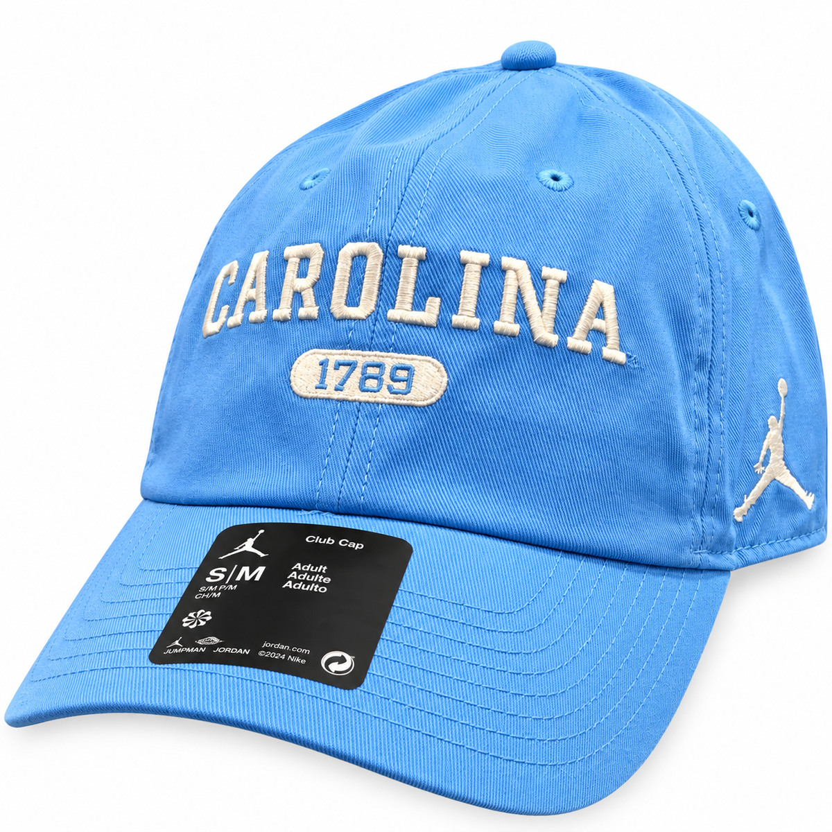 North Carolina Tar Heels Nike Club Carolina Blue Unstructured Adjustable Hat