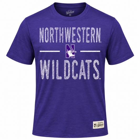 Northwestern Wildcats Gen2 Youth Purple Scratched Out Shirt