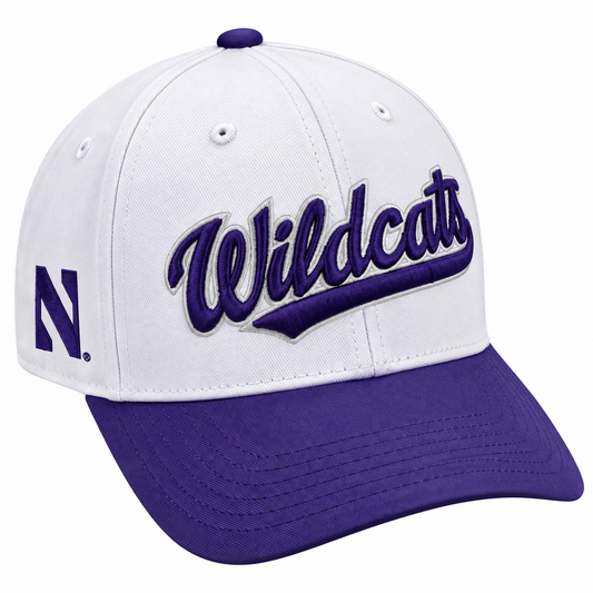 Northwestern Wildcats Top of the World Infield One Fit Flex Hat - White/Purple