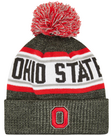 Ohio State Buckeyes Colosseum Dark Gray Cuffed Pom Knit Hat - Pro Jersey Sports