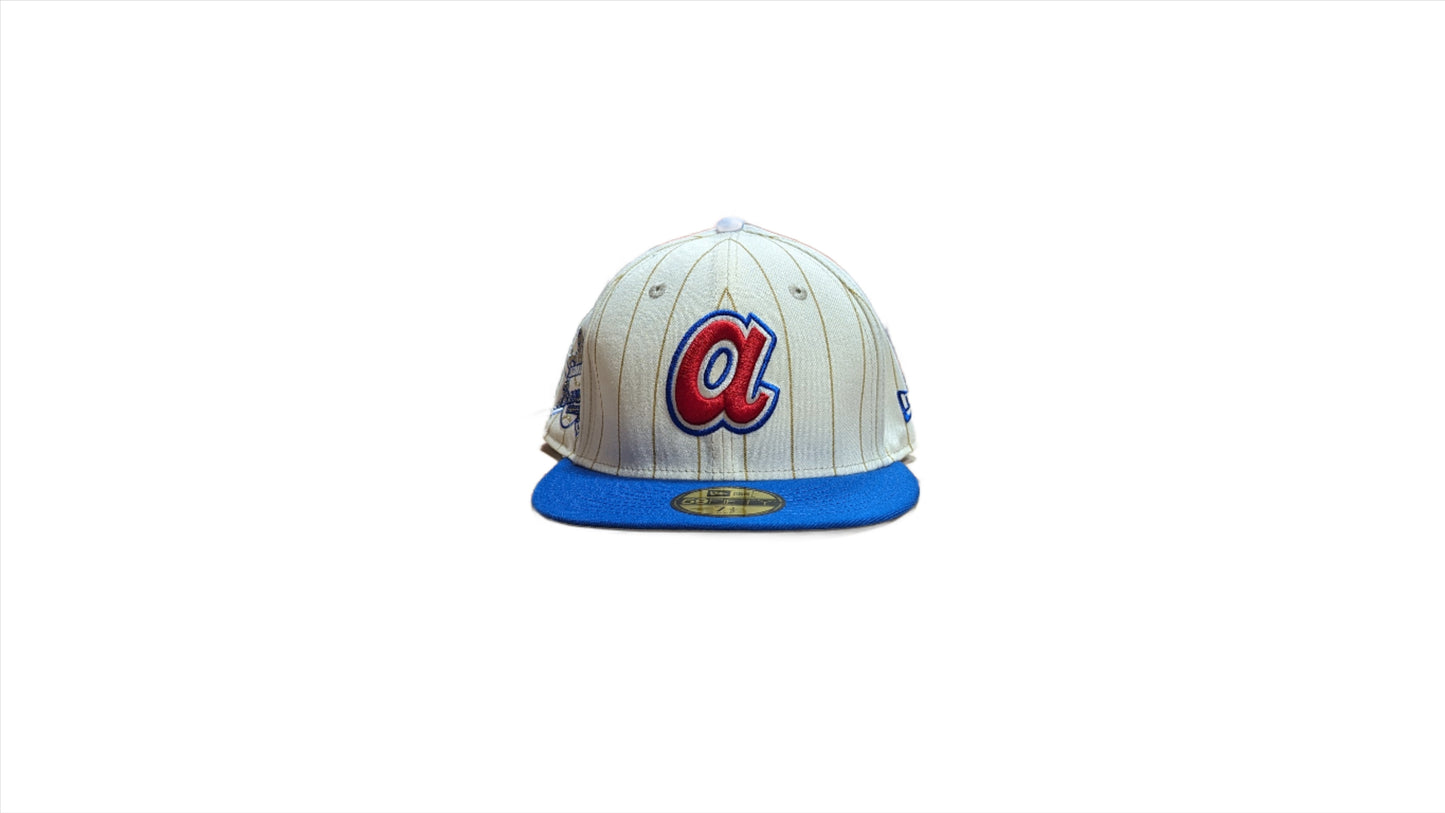 Atlanta Braves Historic Off White/Royal New Era 59FIFTY Fitted Hat