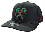 Chicago Blackhawks New Era NHL Reverse OTC Black 9SEVENTY Adjustable Hat - Pro Jersey Sports
