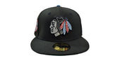 Chicago Blackhawks New Era Best In The World Black 59FIFTY Fitted Hat - Pro Jersey Sports