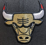 Men's Chicago Bulls New Era Black University Gold 59FIFTY Fitted Hat - Pro Jersey Sports