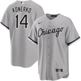 NIKE Men's Paul Konerko Chicago White Sox Road Gray Premium Stitch Replica Jersey - Pro Jersey Sports
