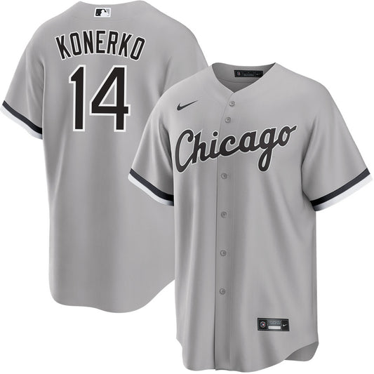 Men's Paul Konerko Chicago White Sox Nike Road Gray Replica Jersey