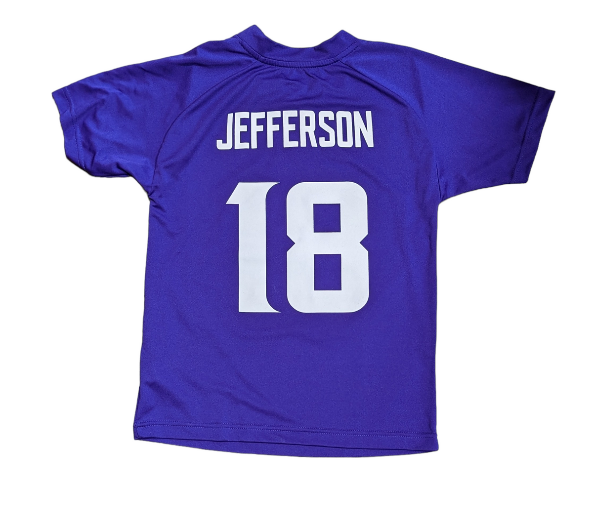 Youth Justin Jefferson Minnesota Vikings Purple Performance Jersey Tee - Pro Jersey Sports