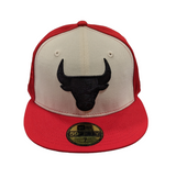 Chicago Bulls New Era Off White/Red 59FIFTY Fitted Hat - Pro Jersey Sports