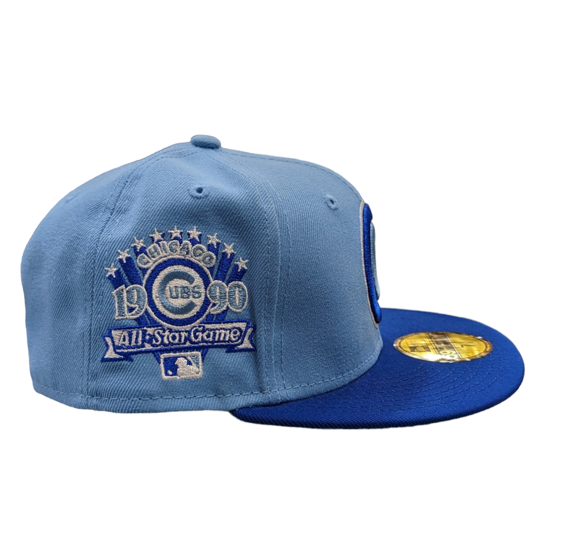 Chicago Cubs New Era 2 Tone Sky Blue/ Royal 1990 All Star Game 59FIFTY Fitted Hat