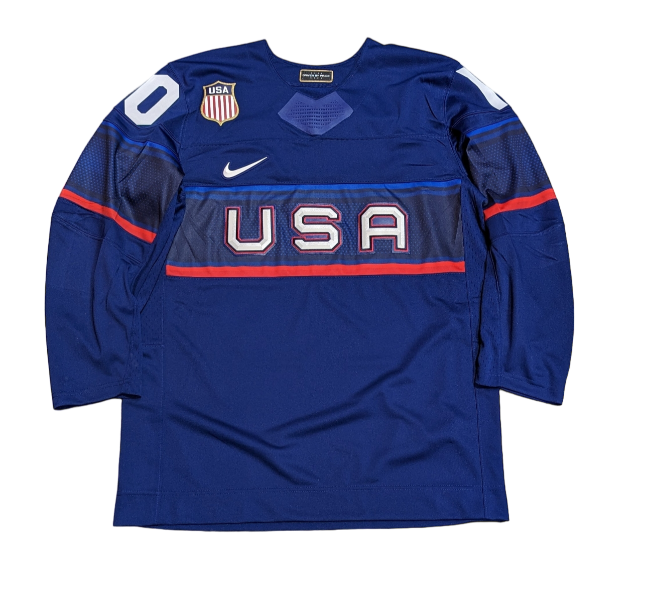 Mens USA Hockey Matty Beniers 2022 Nike Olympic Navy Replica Jersey