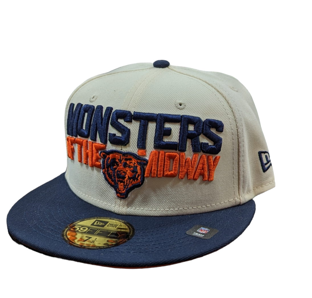 Chicago Bears 2 Tone Cream/Navy Monsters of the Midway New Era 59FIFTY Fitted Hat