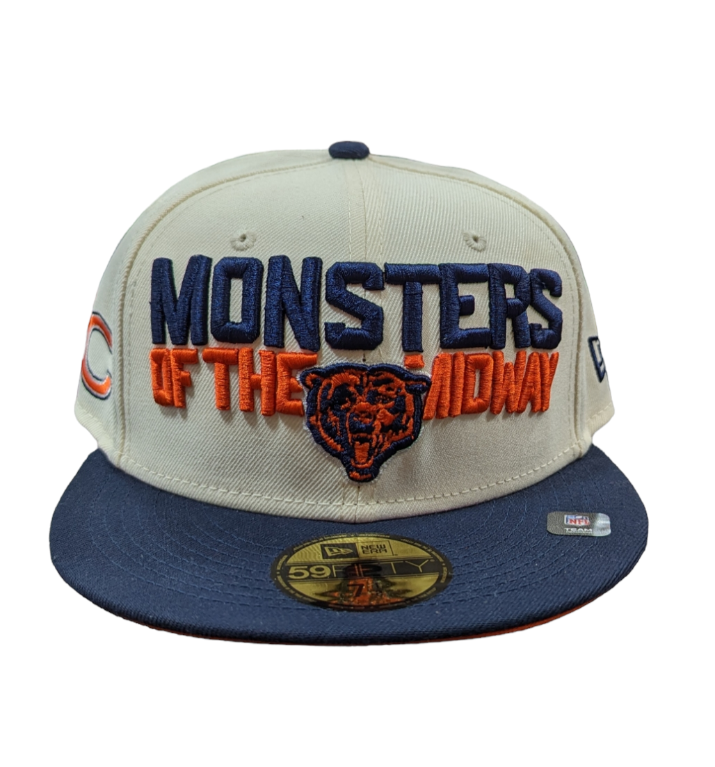 Chicago Bears 2 Tone Cream/Navy Monsters of the Midway New Era 59FIFTY Fitted Hat