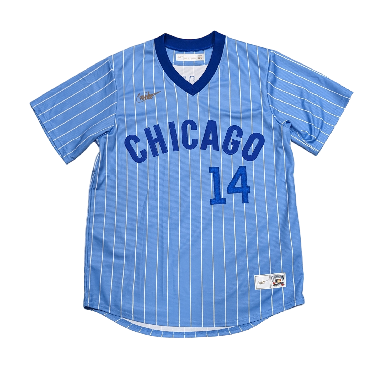 Men's Ernie Banks Chicago Cubs Cooperstown Powder Blue 1978 NIKE Replica Jersey