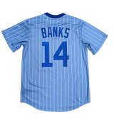 Men's Ernie Banks Chicago Cubs Cooperstown Powder Blue NIKE Replica Jersey - Pro Jersey Sports