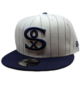Chicago White Sox New Era FOD Mashup White Pinstripe/Navy 9FIFTY Snapback Adjustable Hat - Pro Jersey Sports