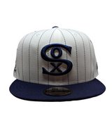 Chicago White Sox New Era FOD Mashup White Pinstripe/Navy 9FIFTY Snapback Adjustable Hat - Pro Jersey Sports