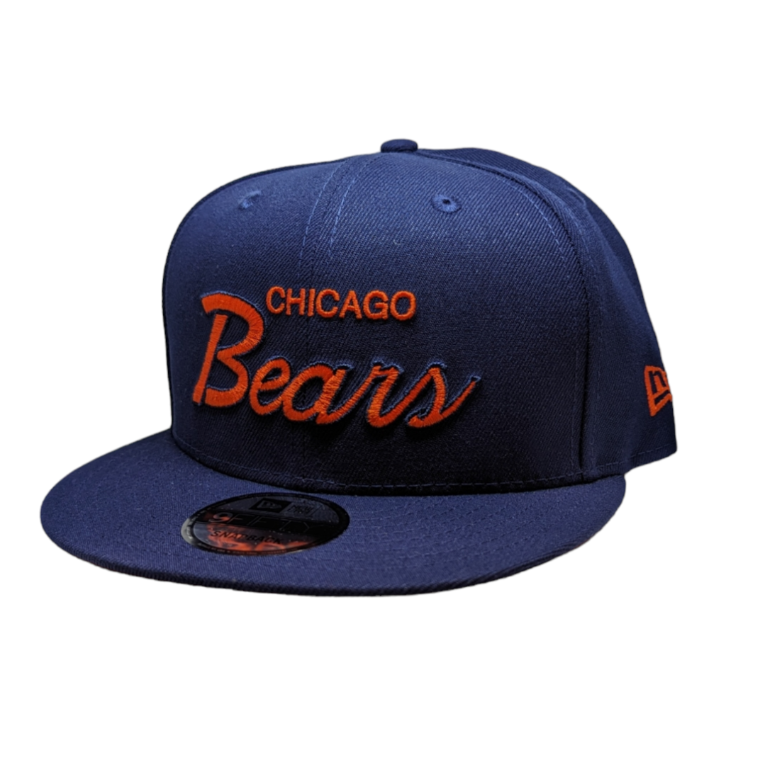 Mens Chicago Bears New Era Griswold Navy Super Bowl XX Side Patch 9FIFTY Snapback Hat