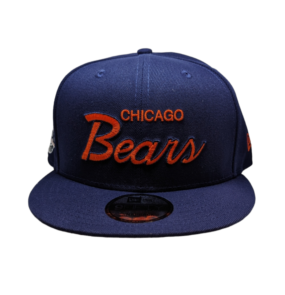 Mens Chicago Bears New Era Griswold Navy Super Bowl XX Side Patch 9FIFTY Snapback Hat