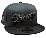 Chicago White Sox New Era 2 Tone Graphite/Black Script 9FIFTY Snapback Adjustable Hat - Pro Jersey Sports