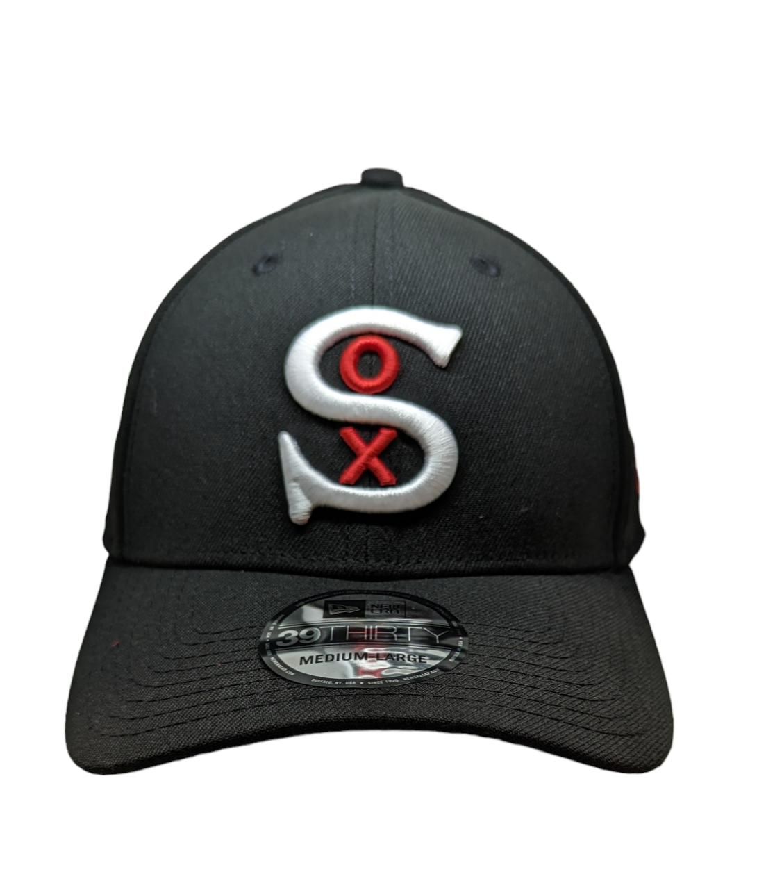 Mens Chicago White Sox 1917 Black Cooperstown Collection 39THIRTY Flex Fit New Era Hat