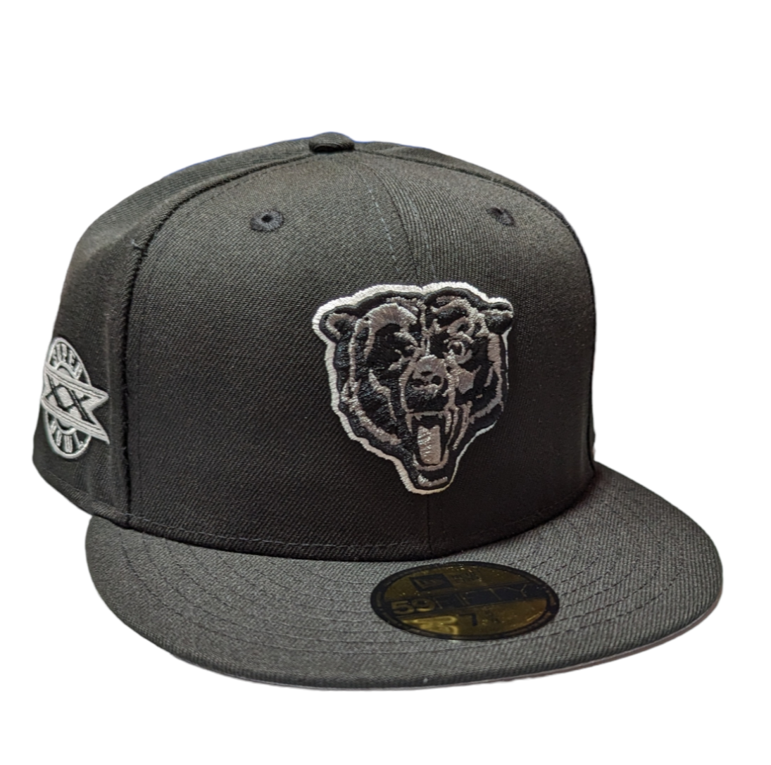 Chicago Bears Super Bowl XX Black And Graphite New Era 59FIFTY Fitted Hat