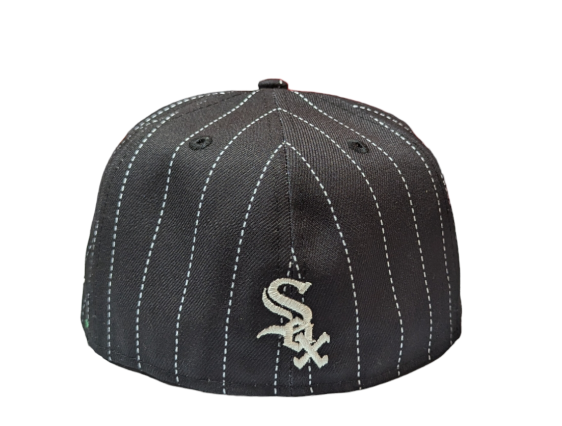 Chicago White Sox 2 Tone Pinstripe Black/Gray Silver Rope 59FIFTY Fitted Hat