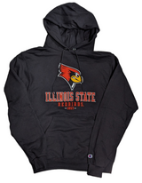 Men's Illinois State Redbirds Black Champion Powerblend Fleece Pullover Hoodie - Pro Jersey Sports