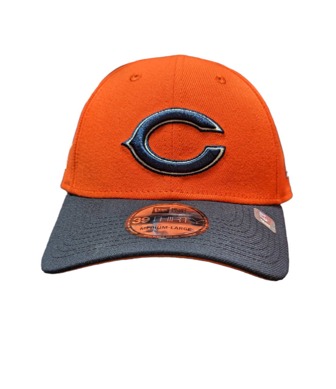 Men's Chicago Bears New Era 2 Tone Orange/Navy Alternate 39THIRTY Flex Hat